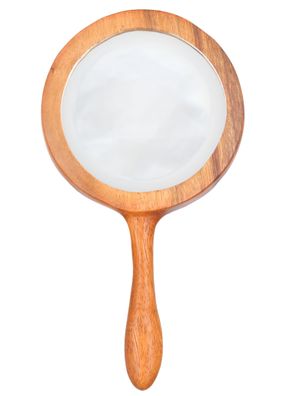 Handspiegel aus Holz mit Triskele und keltischen Knoten, ca. 28 cm