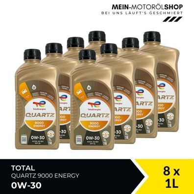 Total Quartz 9000 Energy 0W-30 8x1 Liter