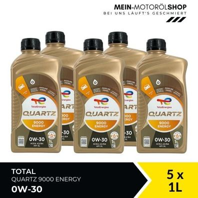 Total Quartz 9000 Energy 0W-30 5x1 Liter