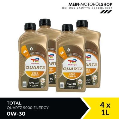 Total Quartz 9000 Energy 0W-30 4x1 Liter