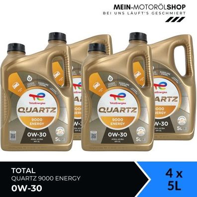 Total Quartz 9000 Energy 0W-30 4x5 Liter