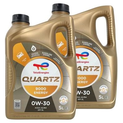 Total Quartz 9000 Energy 0W-30 2x5 Liter