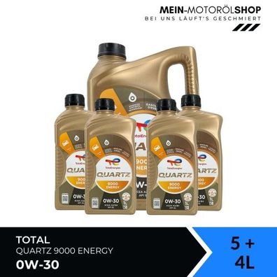 Total Quartz 9000 Energy 0W-30 5 + 4 Liter