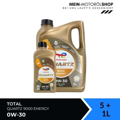 Total Quartz 9000 Energy 0W-30 5 + 1 Liter