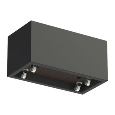 Adezz Carrez Pflanzgefäß mit Rollen Fiberglas Pflanzkübel Blumenkübel schwarz