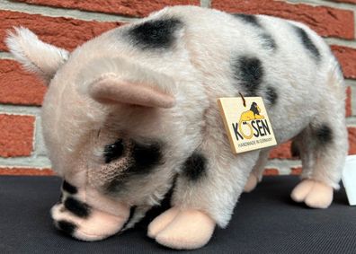 Kösen 0951 Micro Pig Mohair Wildschwein Gefleckt Plüschtier Stofftier 33cm NEU!