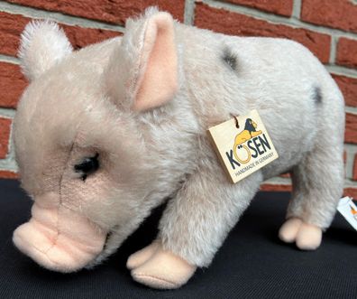 Kösen 0950 Micro Pig Mohair Wildschwein Beige Plüschtier Stofftier 33cm NEU!