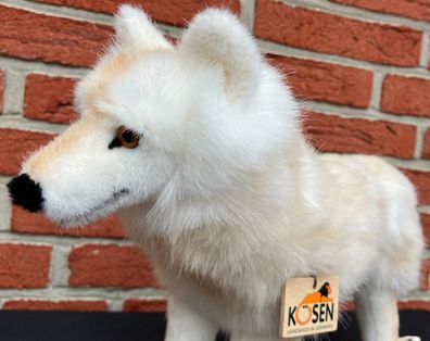 Kösen 6060 Eiswolf Polarwolf Wolf stehend Weiß Plüschtier Stofftier 43cm NEU!