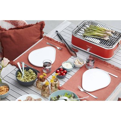 Elektrischer Tischgrill Barbecook E-Carlo, Rot, 2200W