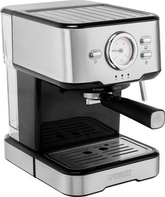 Espressomaschine Princess Edelstahl 20 Bar Pumpe