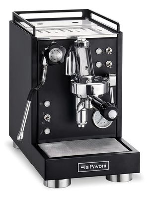Espressomaschine La Pavoni Mini Cellini schwarz und Edelstahl
