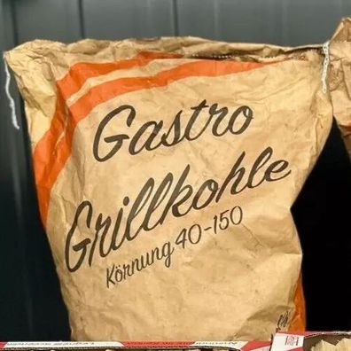 Gastro Grillkohle 10 kg (40-150 mm) aus reinem Buchenholz / BBQ / Grillkohle