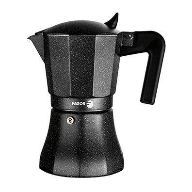 Cafetiere Italienne Fagor 6 Tassen Aluminium Schwarz