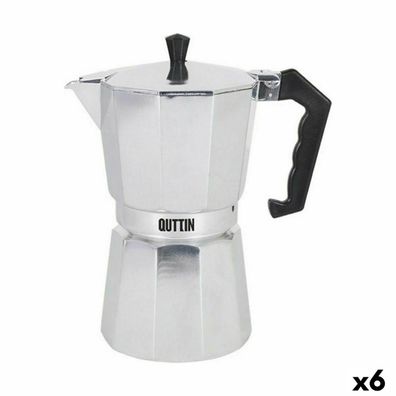 Italienische Kaffeemaschine Quttin Aluminium 6 Tassen
