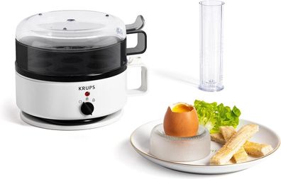 Eierkocher Krups fér 7 Eier, weiß und schwarz