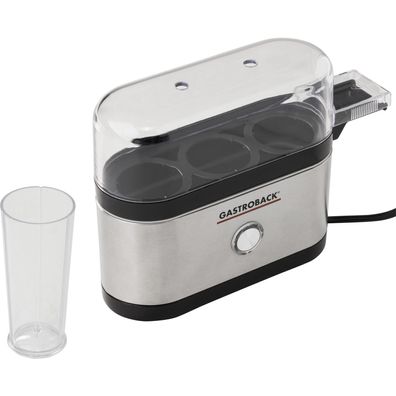 Eierkocher Gastroback Edelstahl und Schwarz fér drei Eier