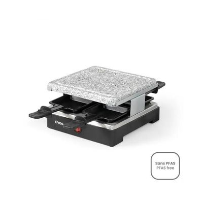 Raclette Livoo fér 4 Personen, 600W, schwarz