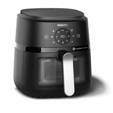 Fritteuse Philips 2000 Serie NA221/00, 4,2 L, Schwarz/Silber