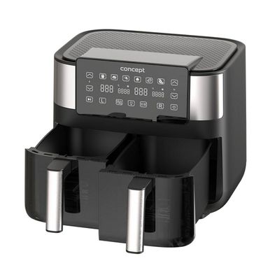 Heißluftfritteuse Concept 8L, Schwarz-Silber