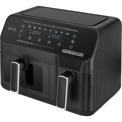 Heißluftfritteuse ECG AF 8300 Dual Fry mit zwei Kammern