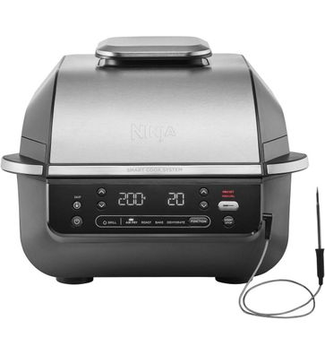 Kéchengerät Ninja Foodi Air Grill EG351 schwarz und Edelstahl