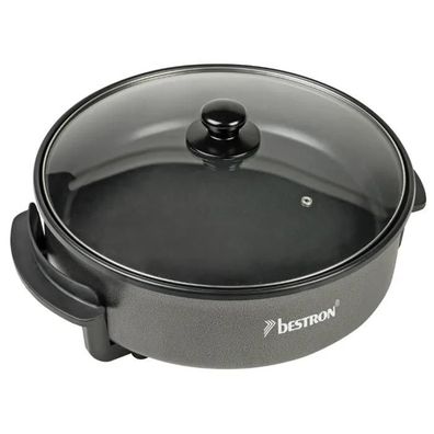 Elektrische Pfanne Bestron mit Antihaftbeschichtung und Glasdeckel