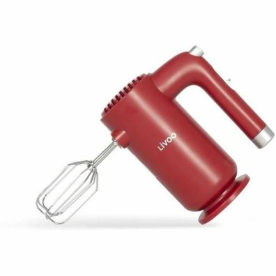 Handmixer Livoo 250 W, 5 Geschwindigkeiten, rot