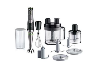 Stabmixer Braun MultiQuick 9 mit 1200 W, 2 L, Edelstahl/Schwarz
