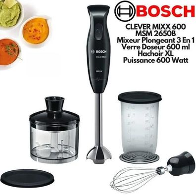 Mixeur Bosch MSM2650B 600 Watt Schwarz