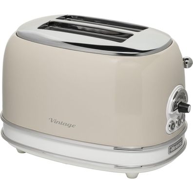 Toaster Ariete Vintage Beige 2 Scheiben, 6 Bräunungsstufen
