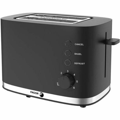Toaster Fagor FG250 mit 6 Bräunungsstufen, schwarz