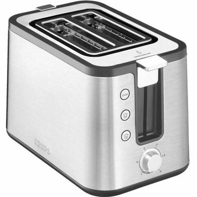 Toaster Krups Edelstahl 720 W, 2 breite Schlitze, 6 Bräunungsstufen