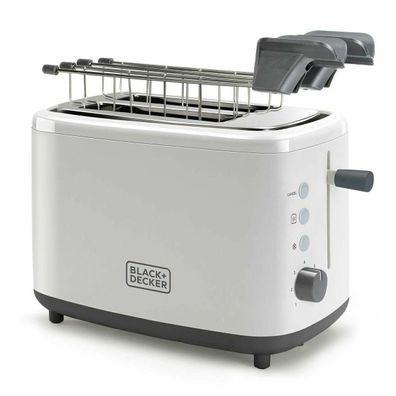 Toaster Black+Decker mit 7 Bräunungsstufen, weiß