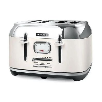 Toaster Muse MS131SC Retro 1800W, 4 Schlitze, Creme
