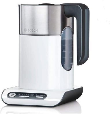 Wasserkocher Bosch Styline 1,5 L, 2400 W, Weiß/Anthrazit