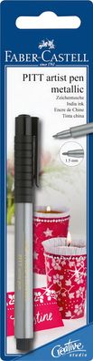 Faber Castell Tuschestift Pitt Artist Pen silber Blister
