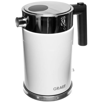 Elektrischer Wasserkocher Graef 1,5 Liter weiß und Edelstahl