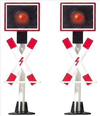 Busch H0 5911 Andreaskreuz Warnblinker Ergänzung-Set ohne Schaltung 1:87