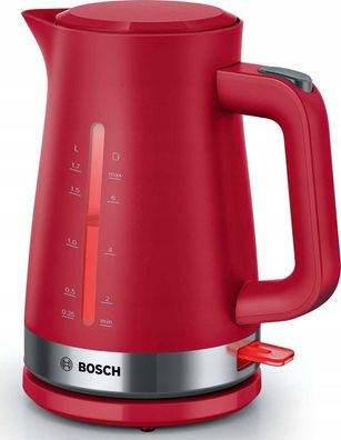 Elektrischer Wasserkocher Bosch TWK4M224 MyMoment, 1,7 Liter, Rot