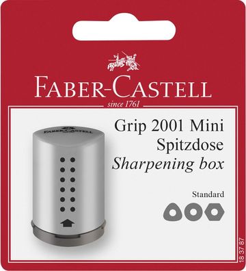 Faber Castell Einfachspitzdose Dreieck Grip 2001 silber BK