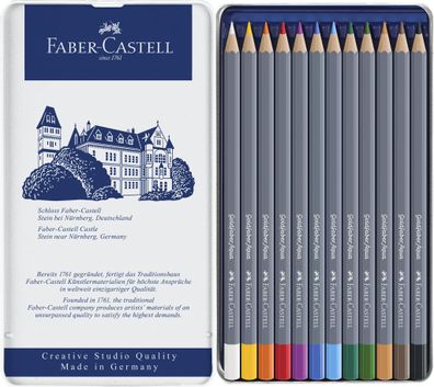 Faber Castell Aquarellstift Gofa 3,3mm 12er Metalletui
