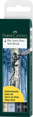 Faber Castell Tuschestift Pitt Artist Pen SB 4er