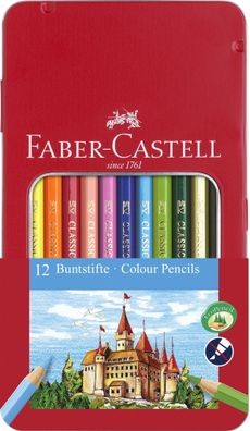 Faber Castell Buntstift hexagonal 3,25 mm 12er Metalletui