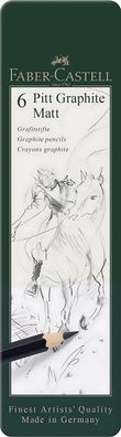 Faber Castell Bleistift Pitt Graphite Matt 6er