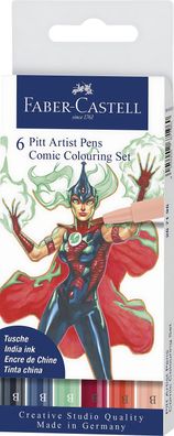 Faber Castell Tuschestift Pitt Artist Pen 6er Comic