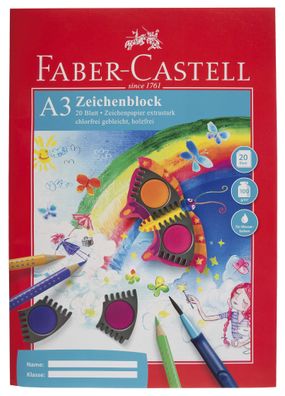 Faber Castell Zeichenblock Zeichenblock A4 20 Blatt 100g/m²