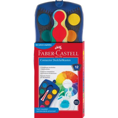 Faber Castell Farbkasten Connector 12 Farben mit DW blau