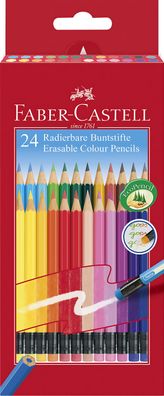 Faber Castell Buntstift radierbar 3,0 mm 24er Kartonetui