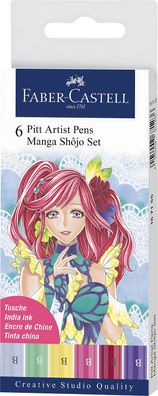 Faber Castell Tuschestift Pitt Artist Pen Manga 6er Shôjo