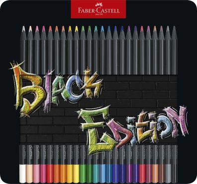 Faber Castell Buntstift BlackEdition 3,3 mm 24er Metalletui